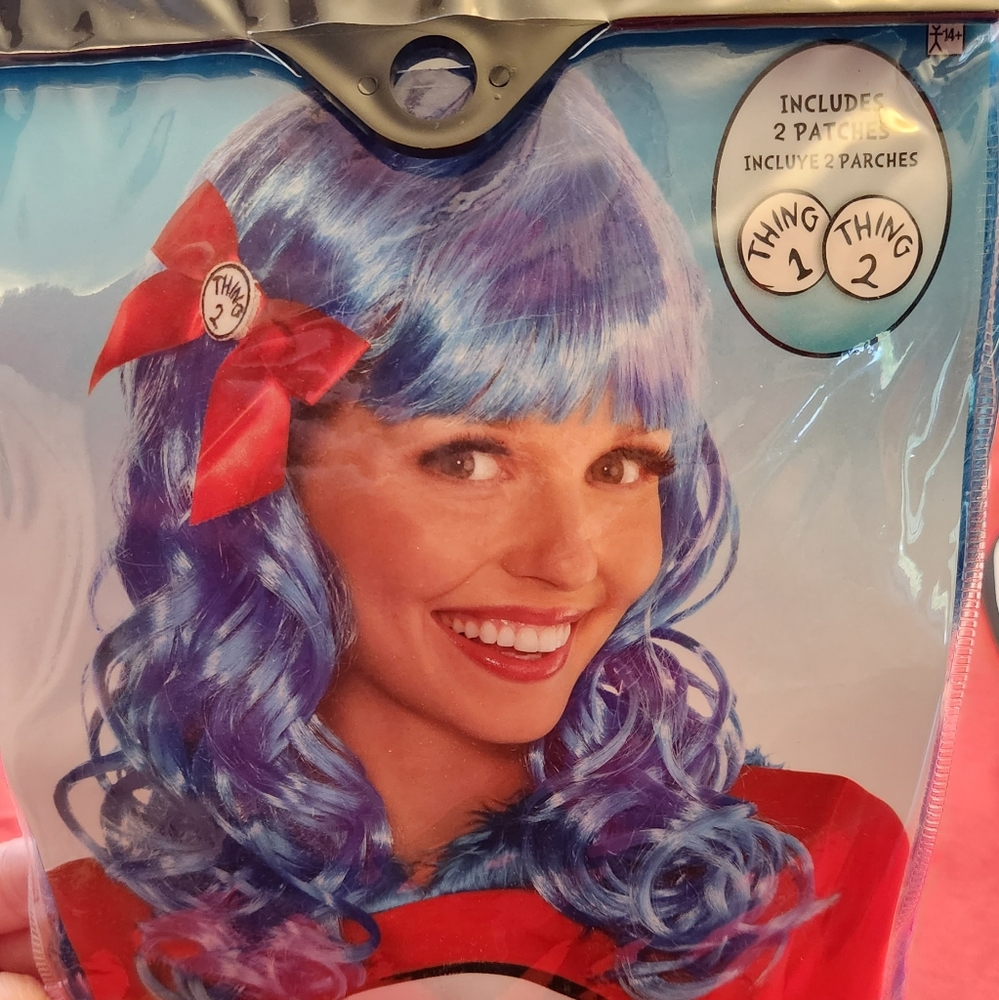 Blue wig
